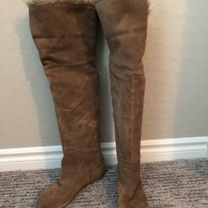 Tall suede and fur lined Sam Edelman boots.